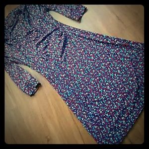 Talbots stretch heart pattern dress